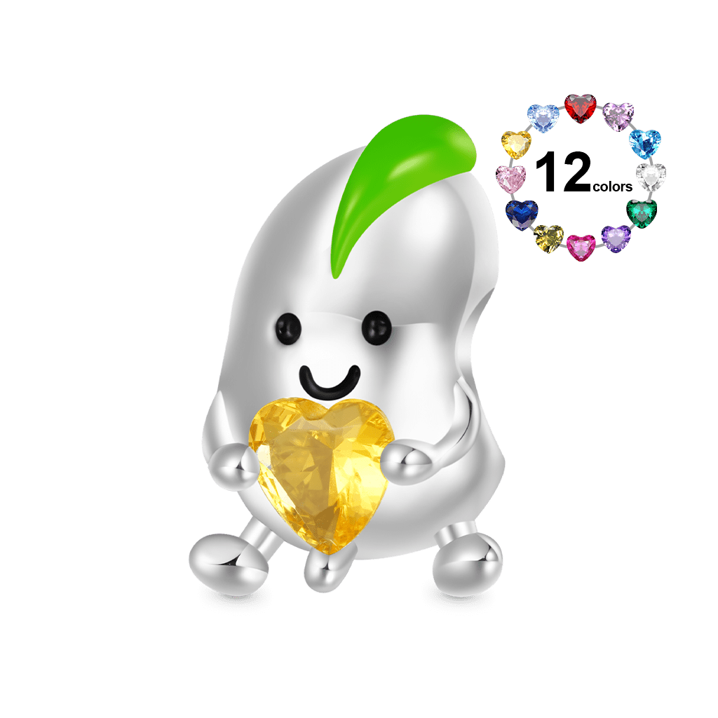 Bean Embraces Heart Charm image number 0