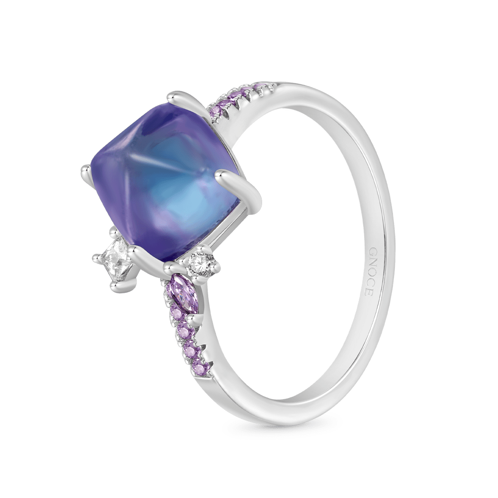 Fluorite Crystal Sugar Tower Ring image number 1