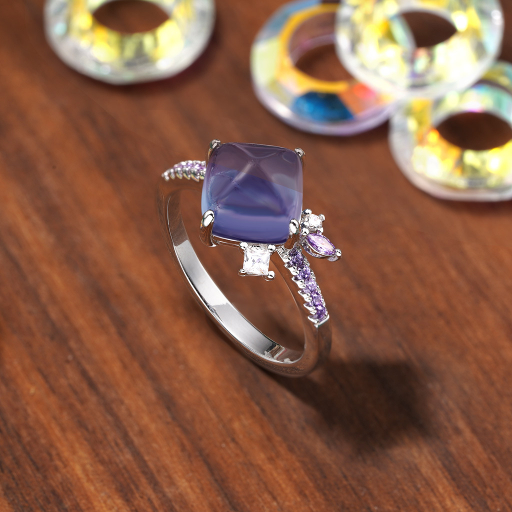 Fluorite Crystal Sugar Tower Ring image number 2