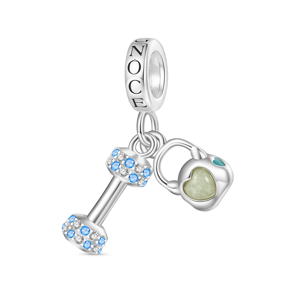 Dumbbell Kettlebell Pendant image number 1