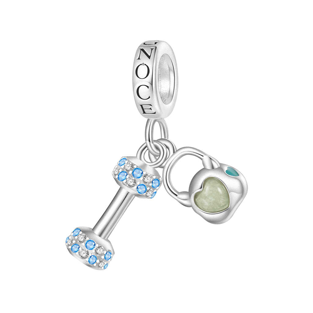 Dumbbell Kettlebell Pendant image number 0