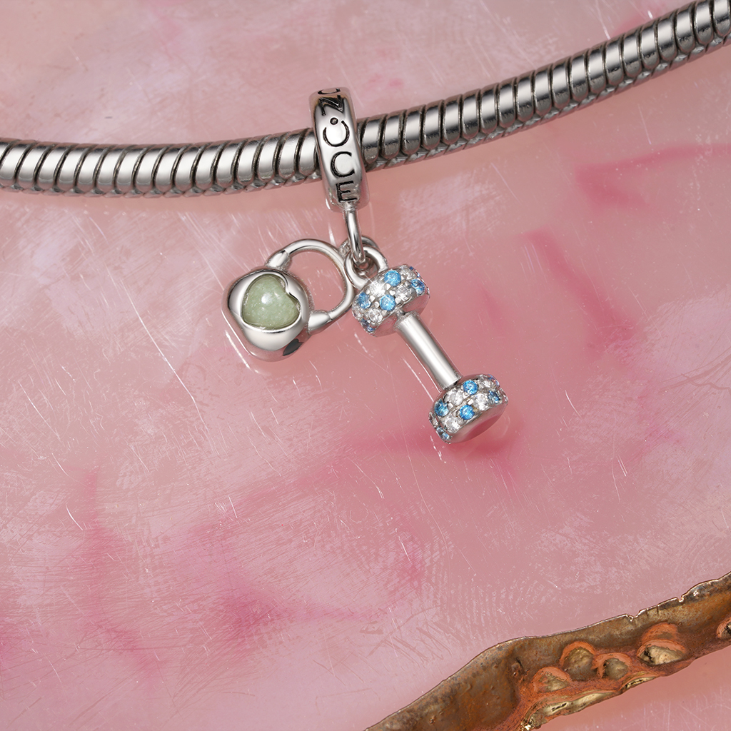 Dumbbell Kettlebell Pendant image number 3