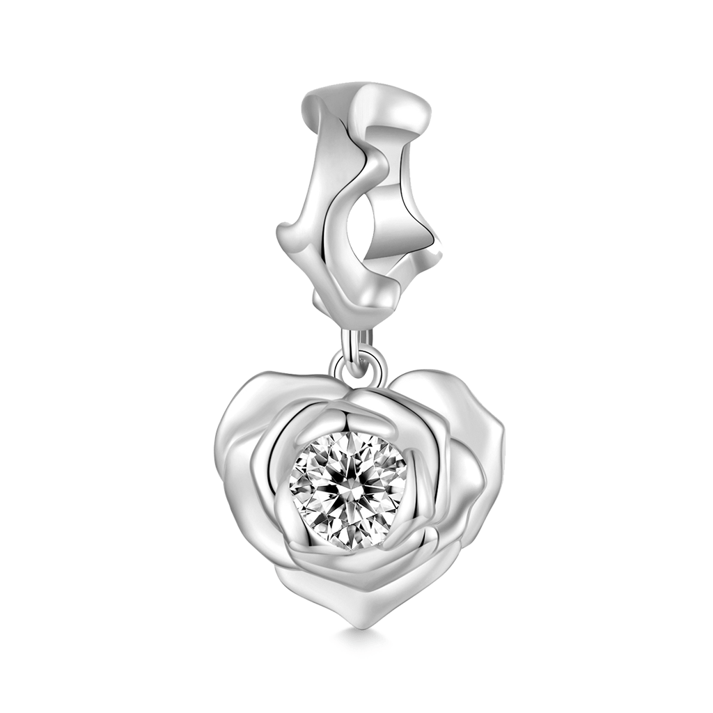 Elegant Rose Heart Pendant image number 0