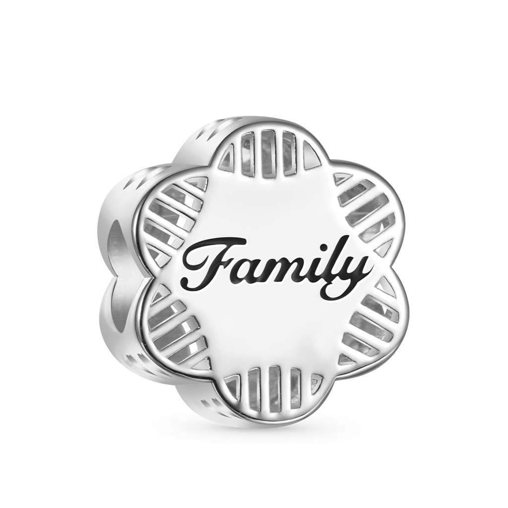 Family Wreath Marquise Charm image number 2