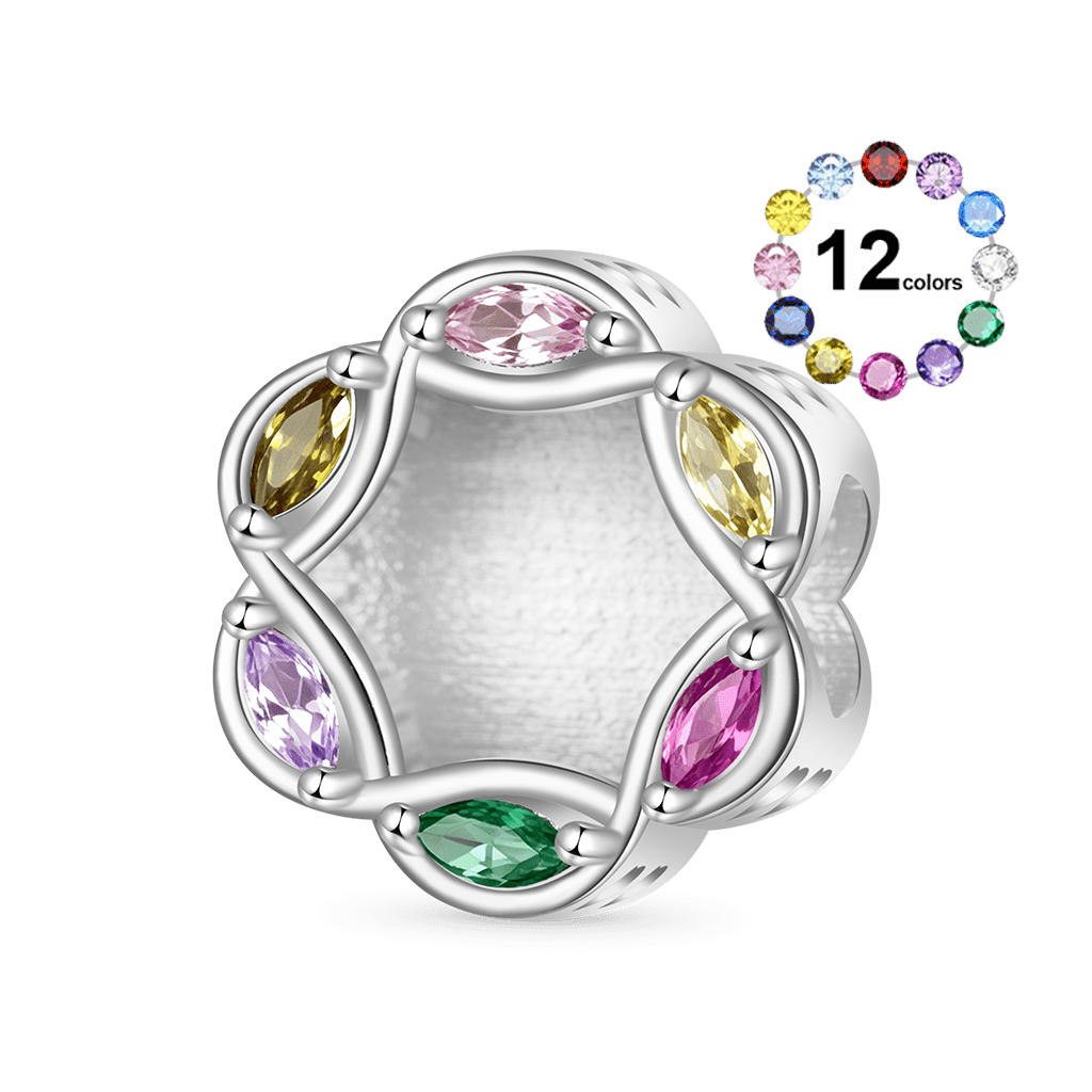 Family Wreath Marquise Charm image number 0