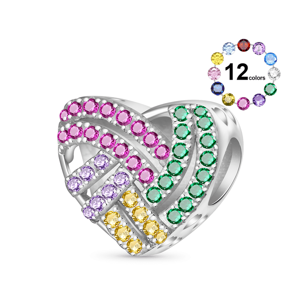 Color CZ Brilliant Heart Charm image number 0