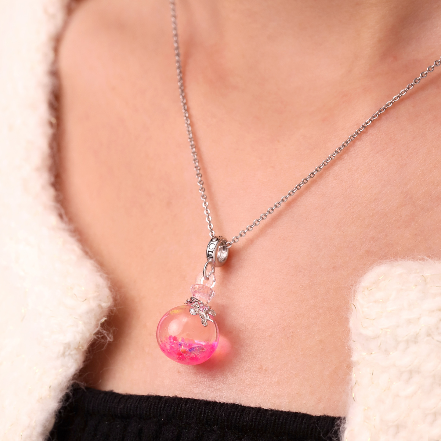 Sakura Quicksand Bottle Pendant image number 6