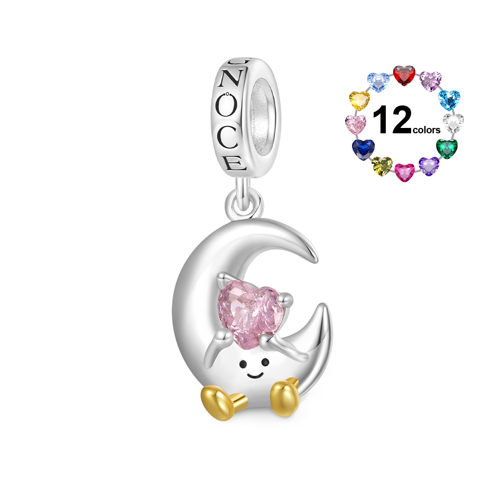 Fun Moon Embraces Love Pendant image number 0