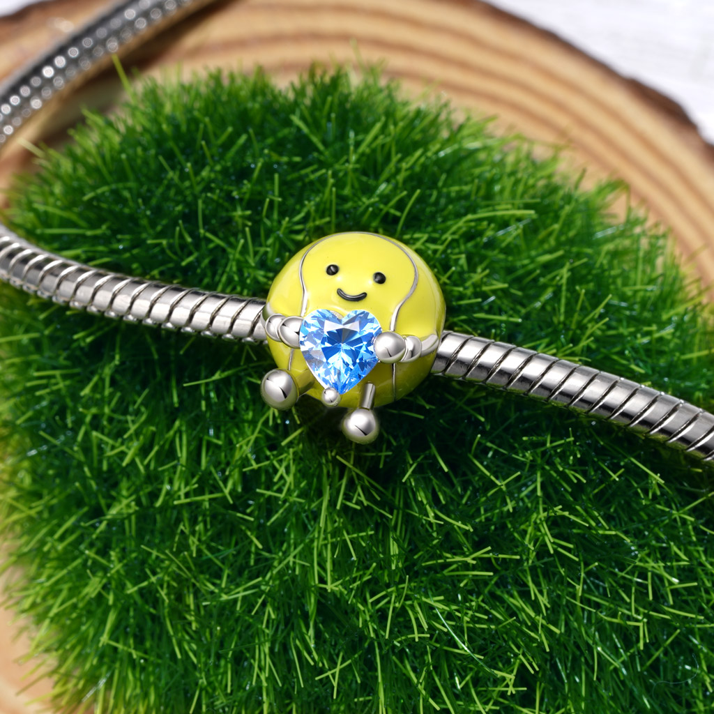 Tennis Ball Embraces Love Charm image number 3