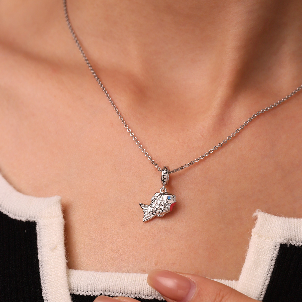 Blue Scaled Fish Pendant image number 4