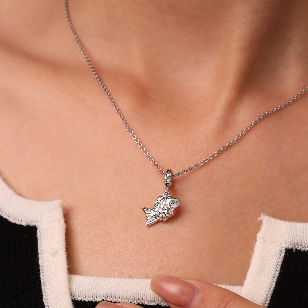 Blue Scaled Fish Pendant image number 4