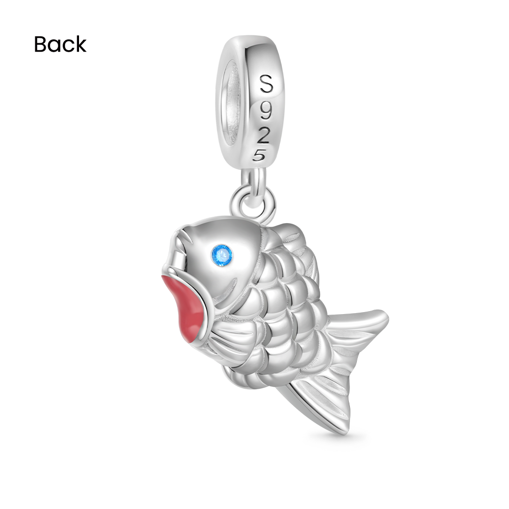 Blue Scaled Fish Pendant image number 1