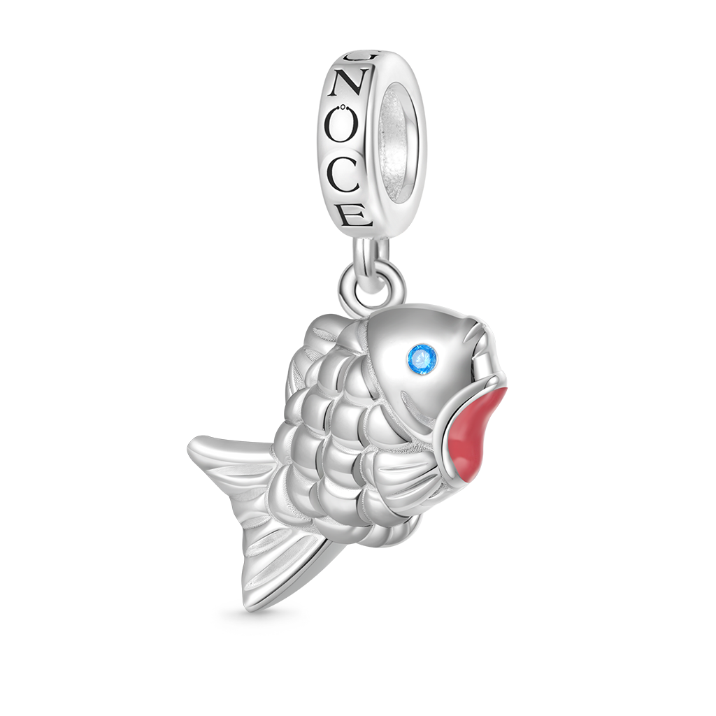 Blue Scaled Fish Pendant image number 0