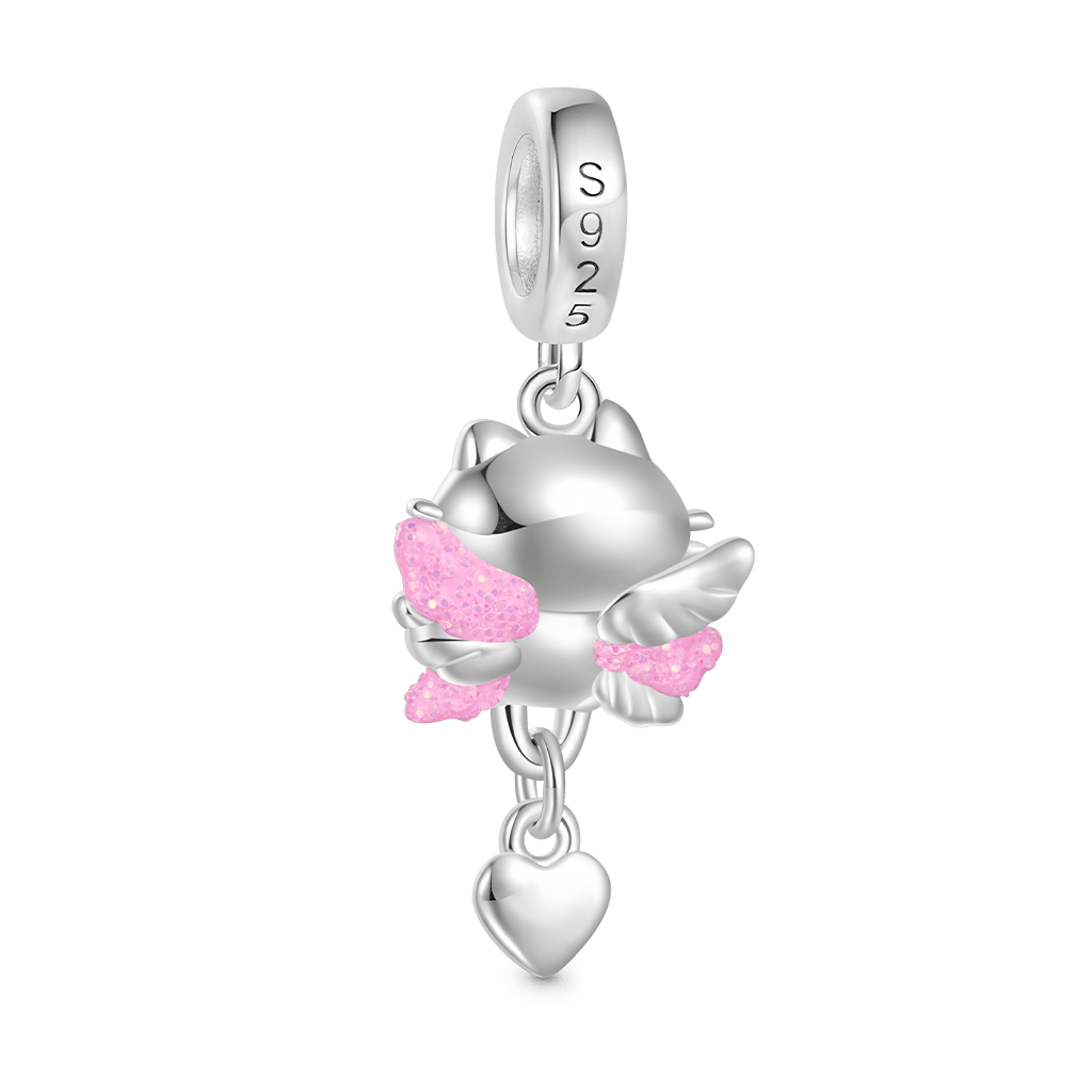 Snowy the Cat Angel Pendant image number 2