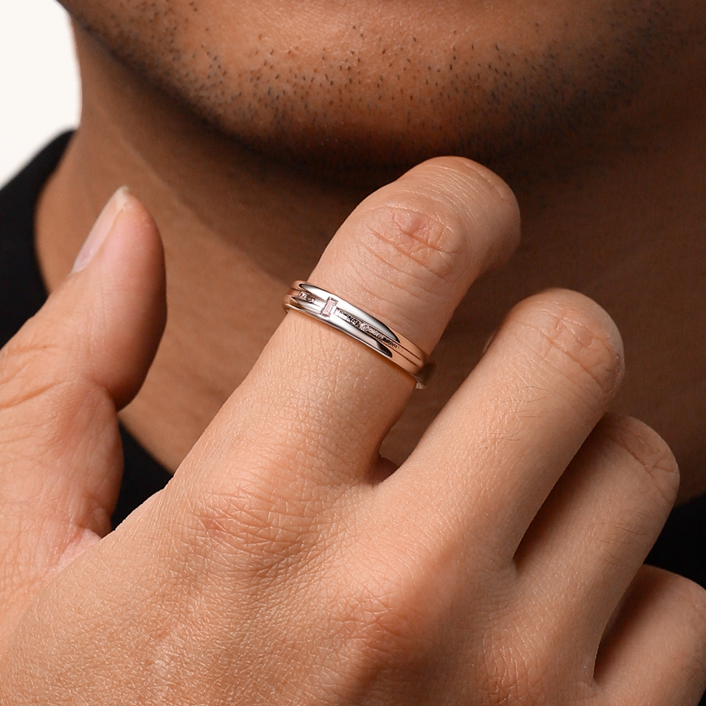 Cubic Zirconia Men's Band image number 5