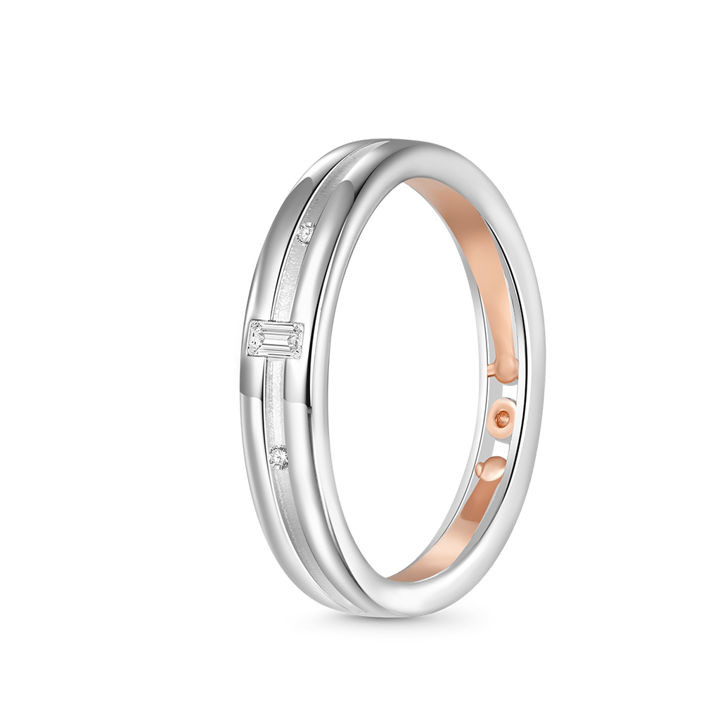 Cubic Zirconia Men's Band image number 1