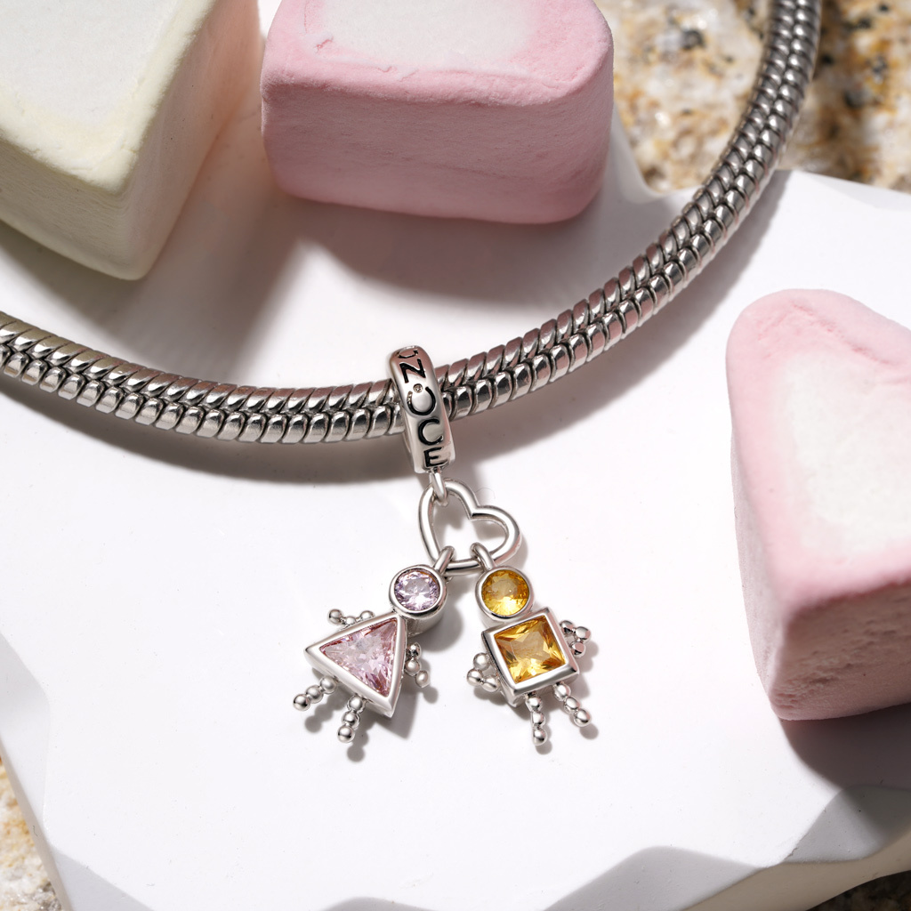 Love Characters Birthstone Pendant image number 3