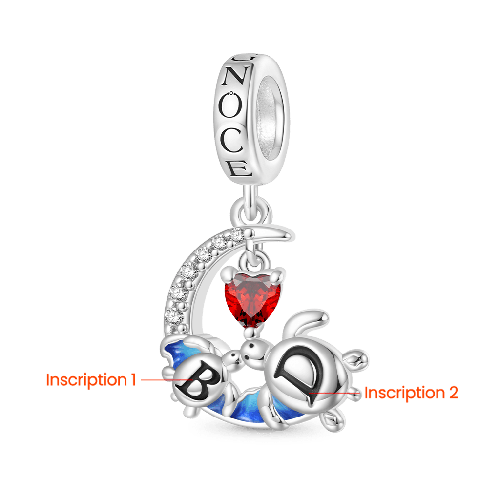 Mother's Day Moon Turtles Pendant image number 1