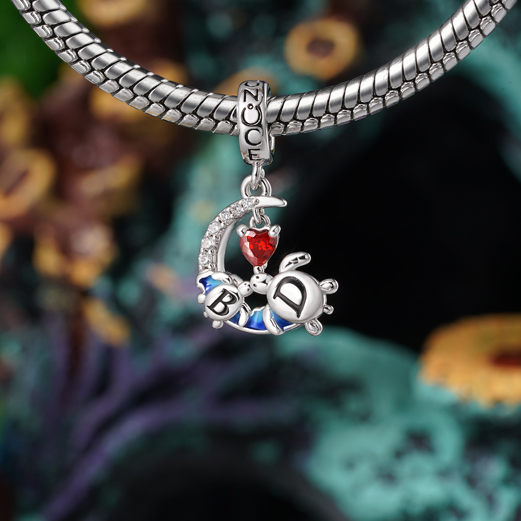 Mother's Day Moon Turtles Pendant image number 4