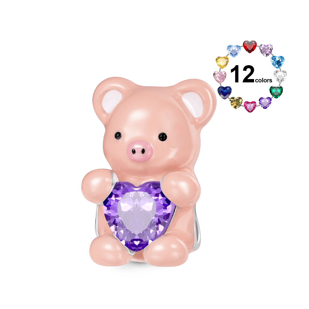 Little Pig Embraces Love Charm image number 0