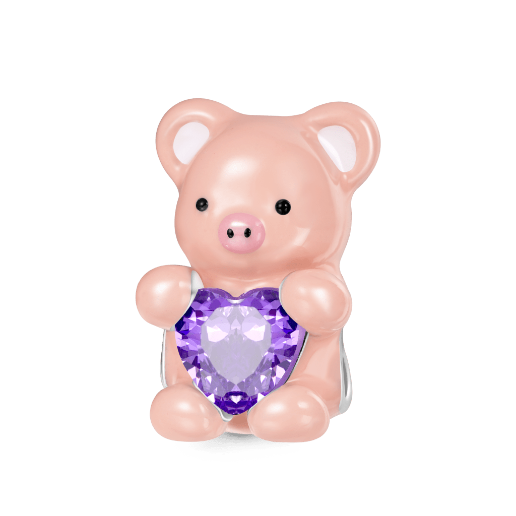 Little Pig Embraces Love Charm image number 1