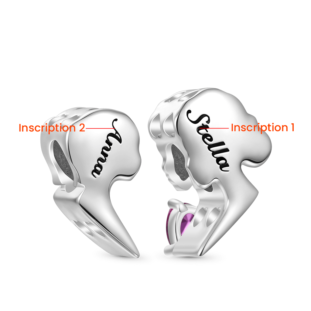 Mother & Daughter Heart Double Charm image number 2