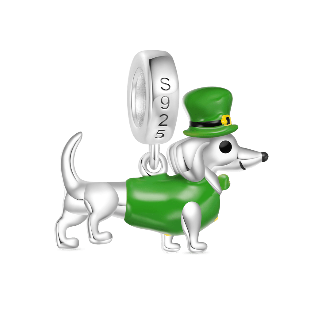 St. Patrick's Day Dachshund Pendant image number 1