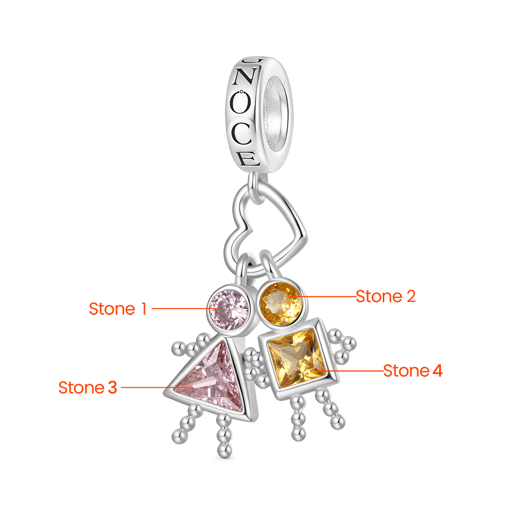 Love Characters Birthstone Pendant image number 1