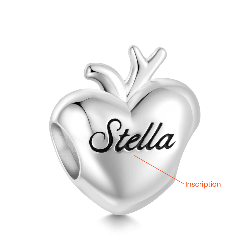 Pink Crystal Engravable Heart Charm image number 1