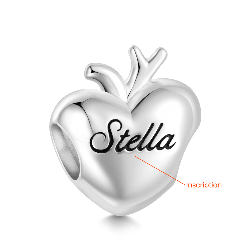 Pink Crystal Engravable Heart Charm image number 1