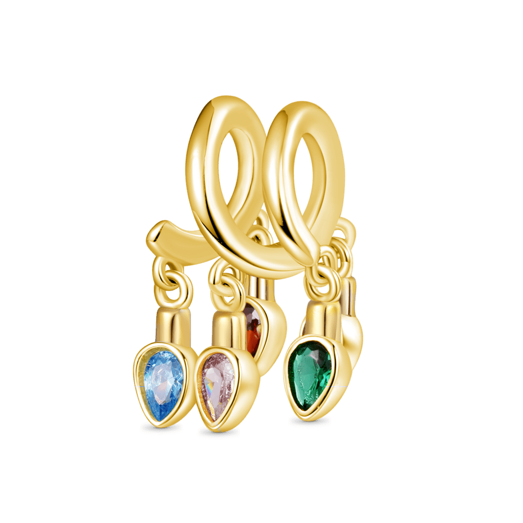 18k Gold Christmas Candle Lights Charm image number 0