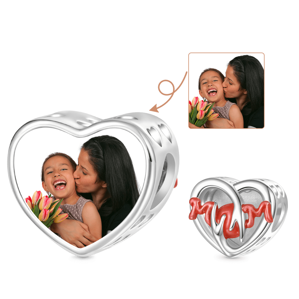 Mother's Day Heart Photo Charm image number 0