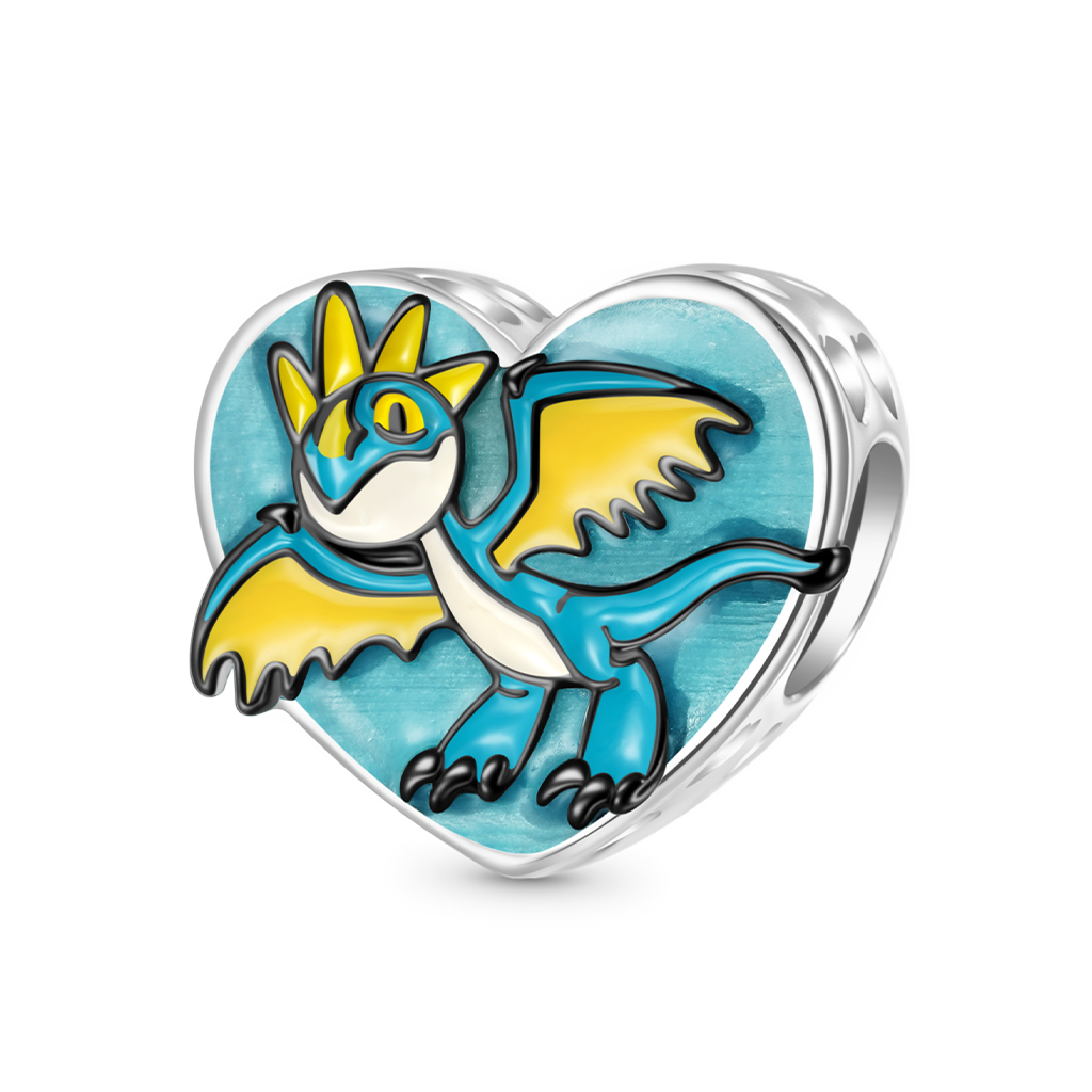 Deadly Nadder Heart Birthstone Charm image number 1