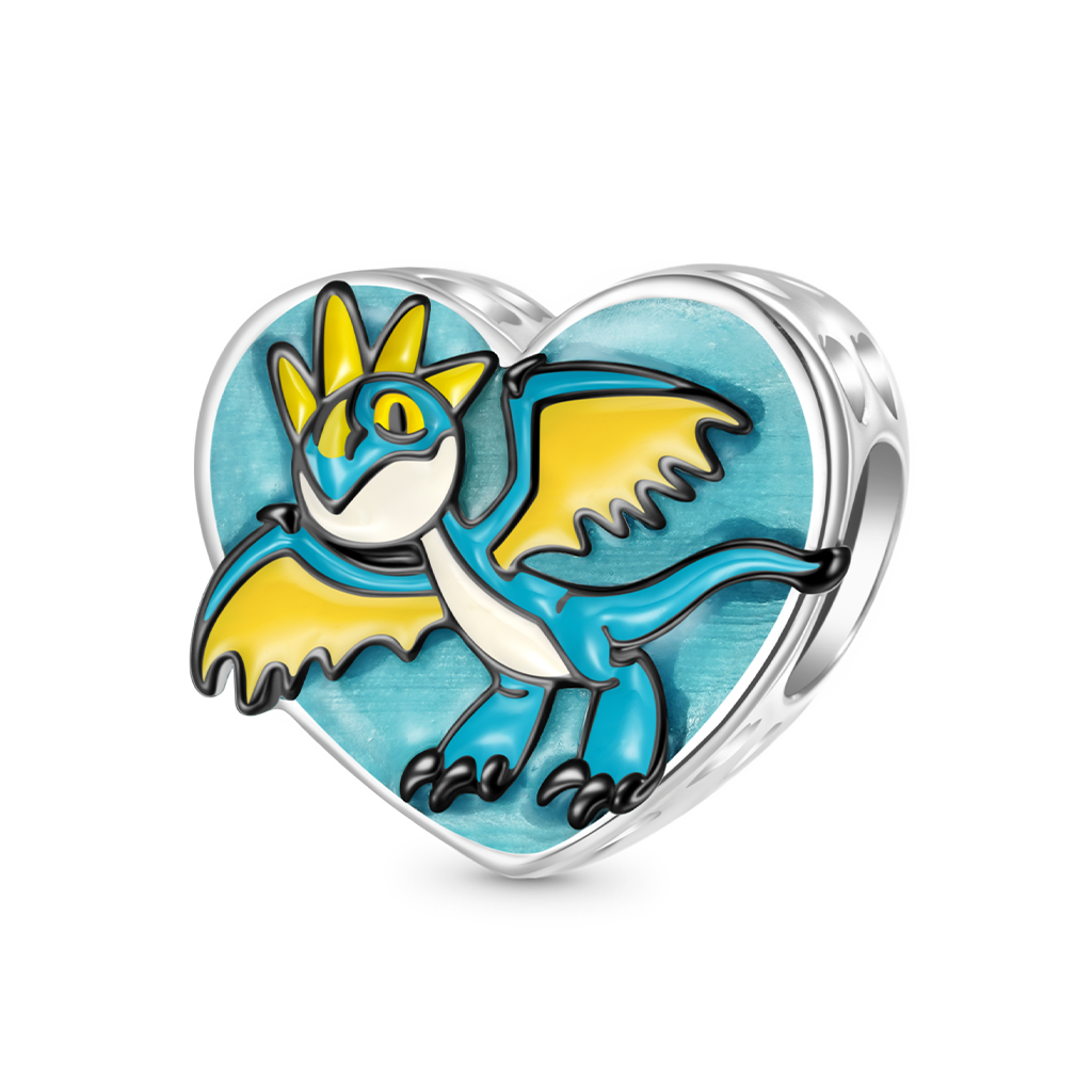 Deadly Nadder Heart Birthstone Charm image number 1