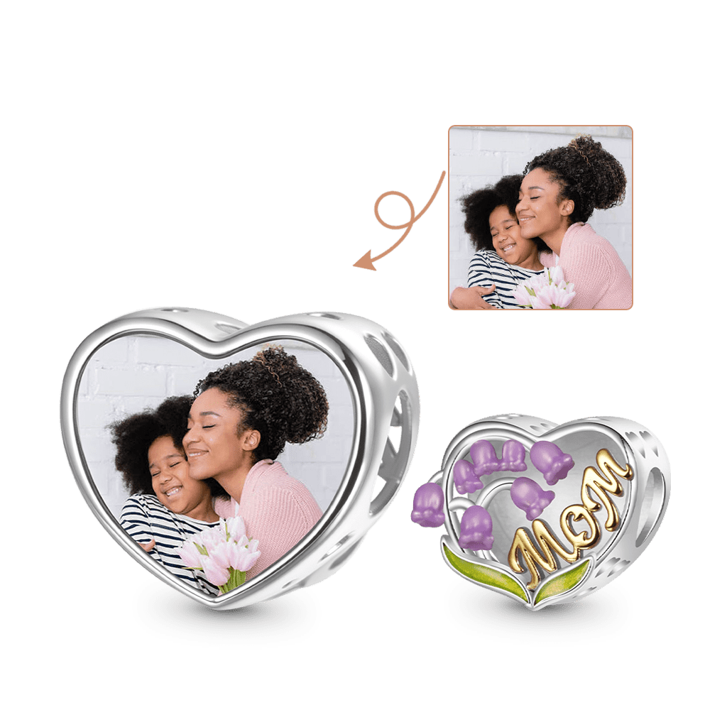 Heart Lily of the Valley Photo Charm image number 0