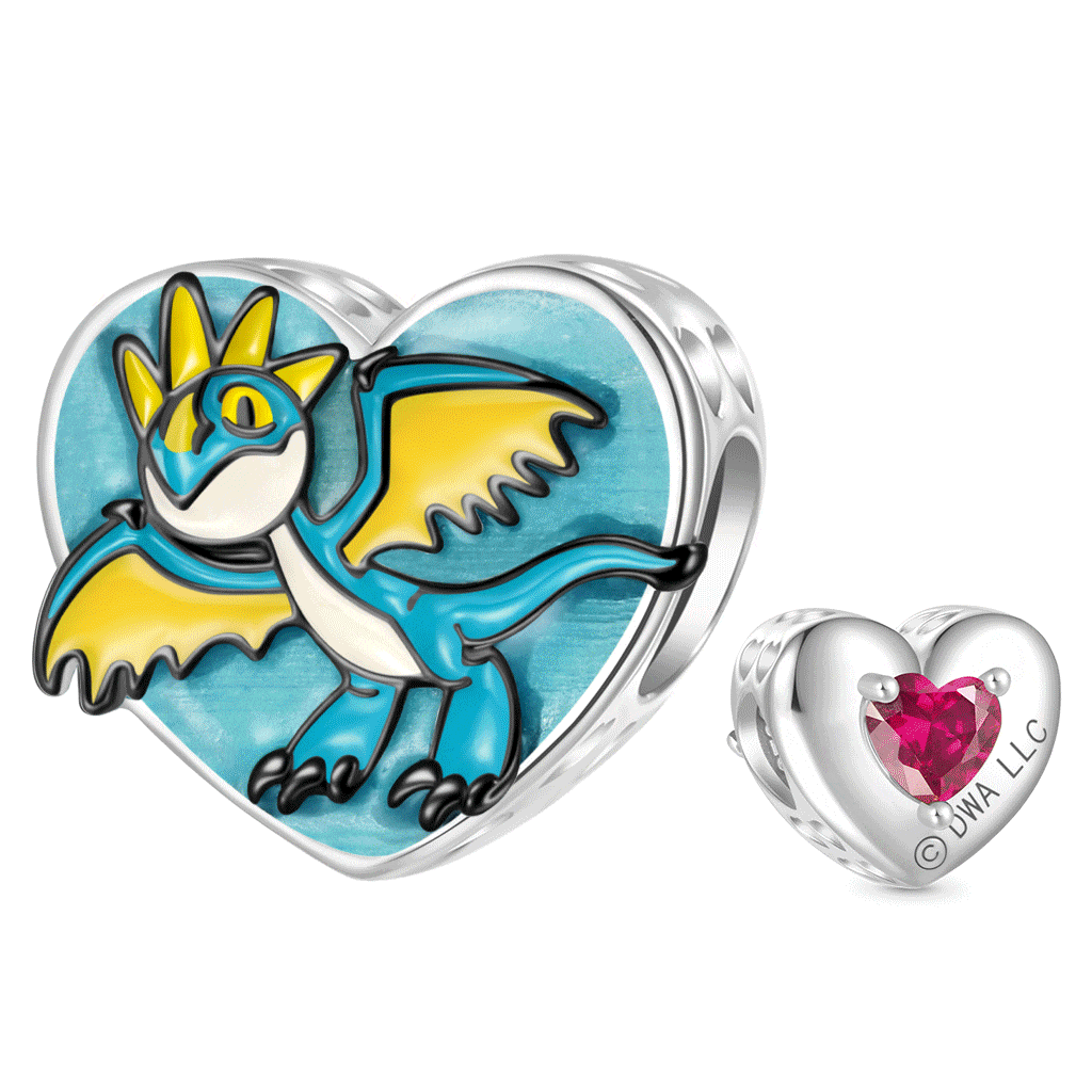 Deadly Nadder Heart Birthstone Charm image number 0