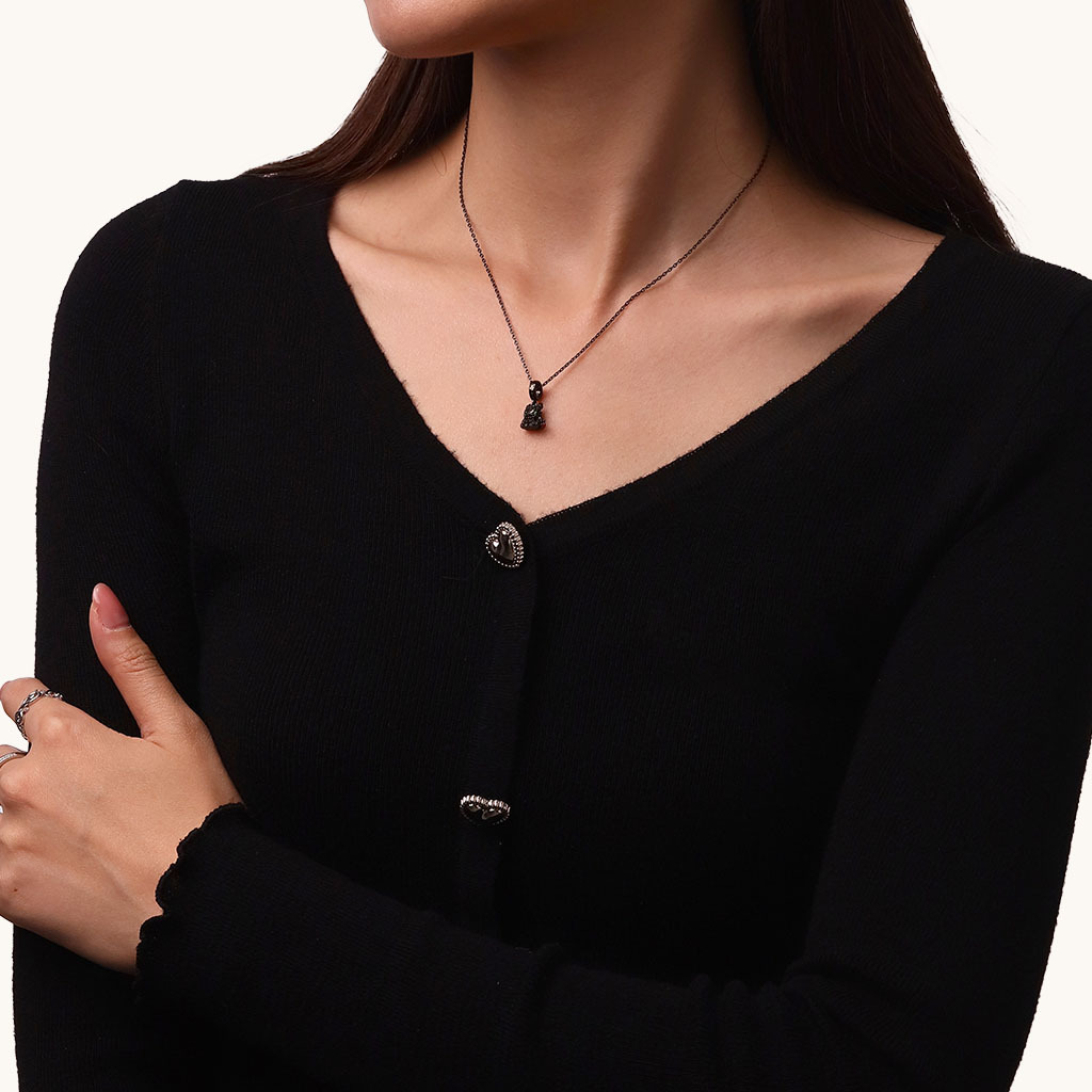 Pave Diamond Toothless Pendant image number 5