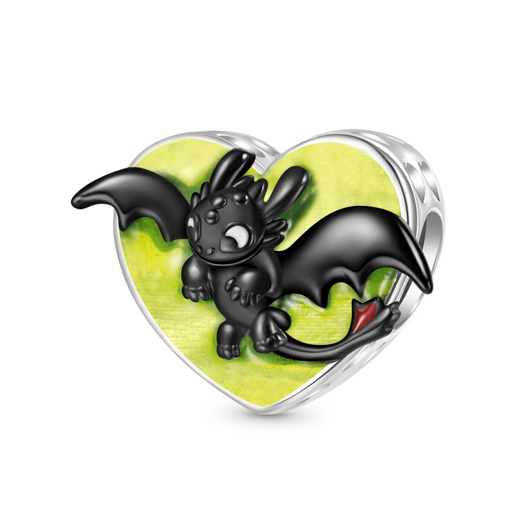 Toothless Heart Birthstone Charm image number 1