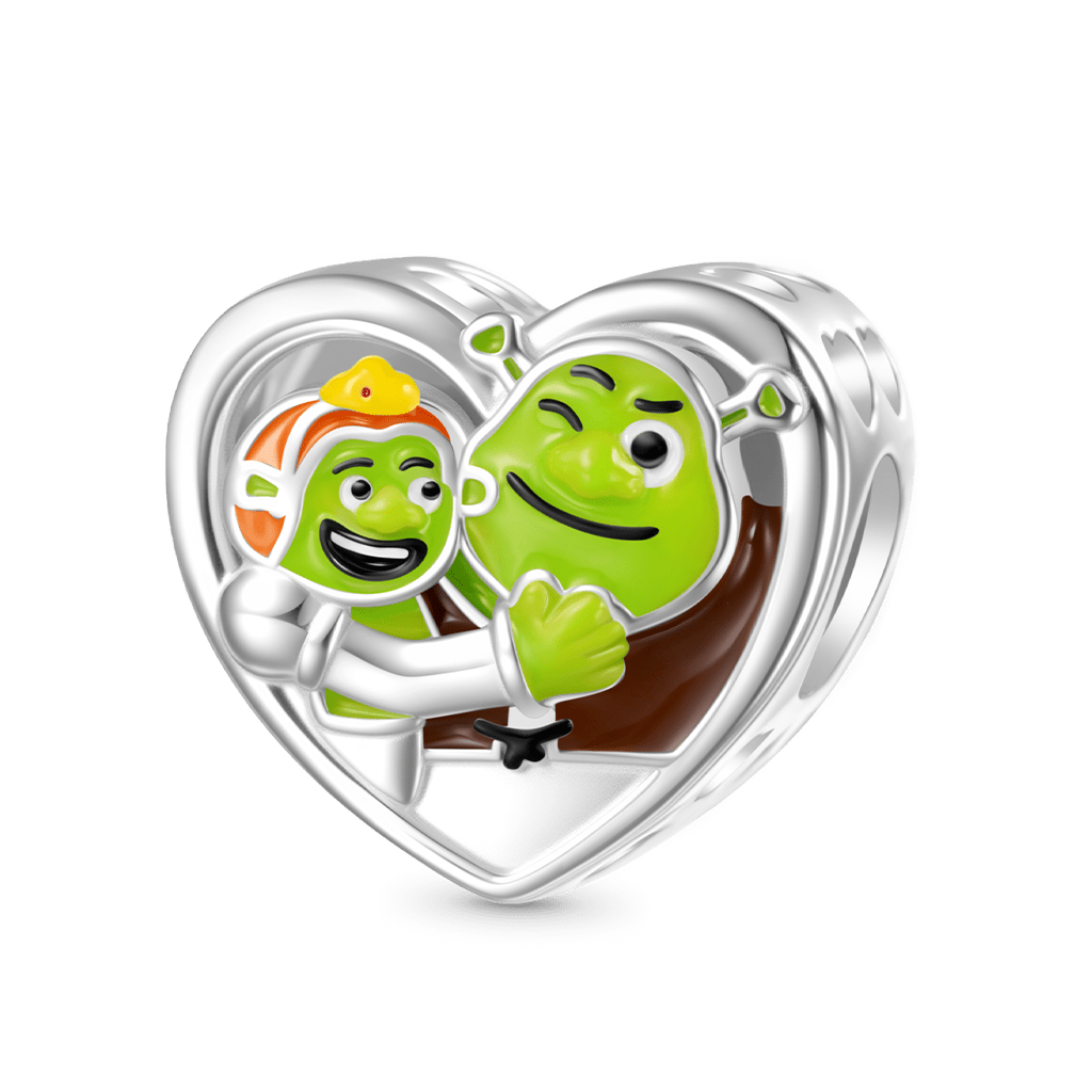 Shrek & Fiona Love Heart Charm image number 0