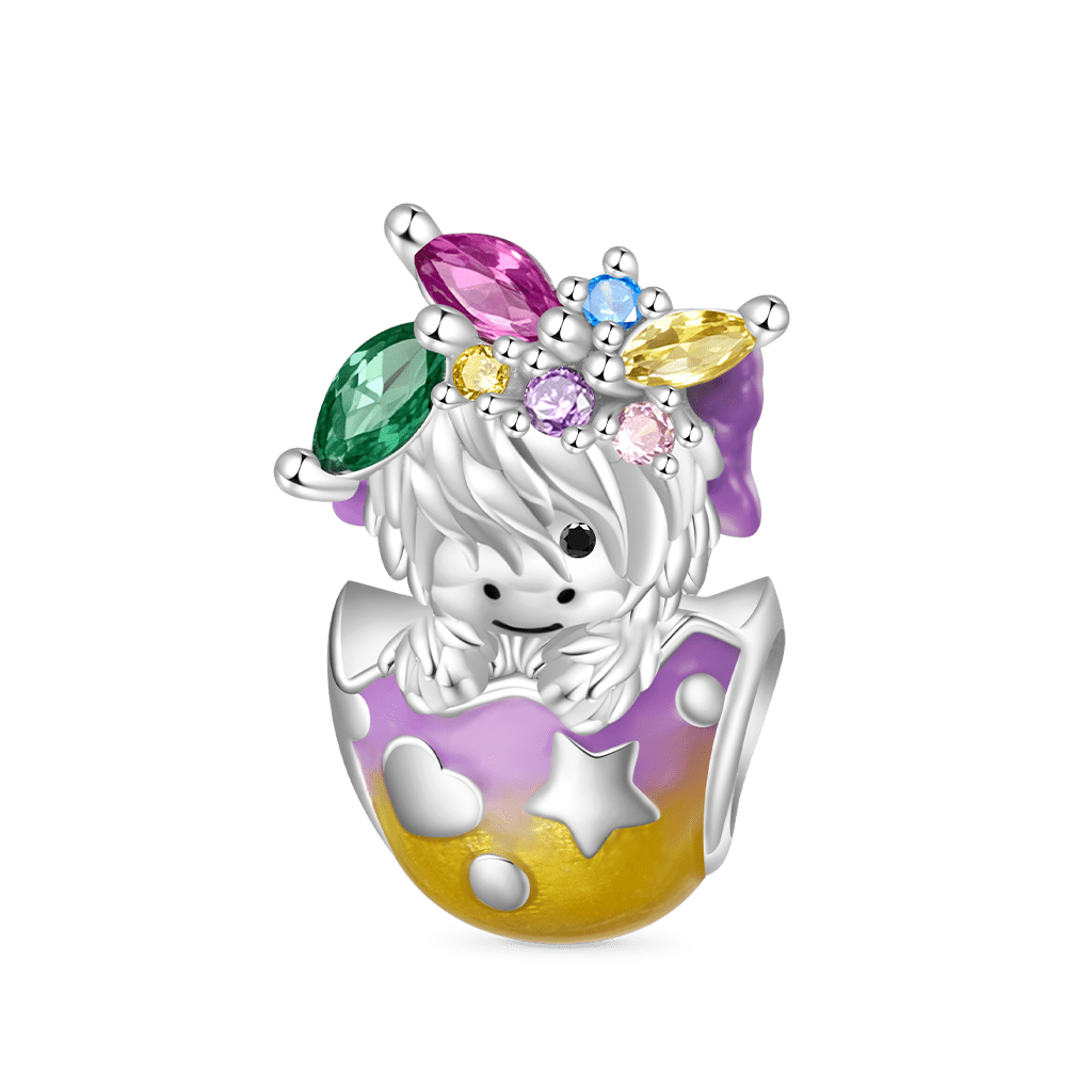 Highland Cow Easter Eggs Charm image number 1