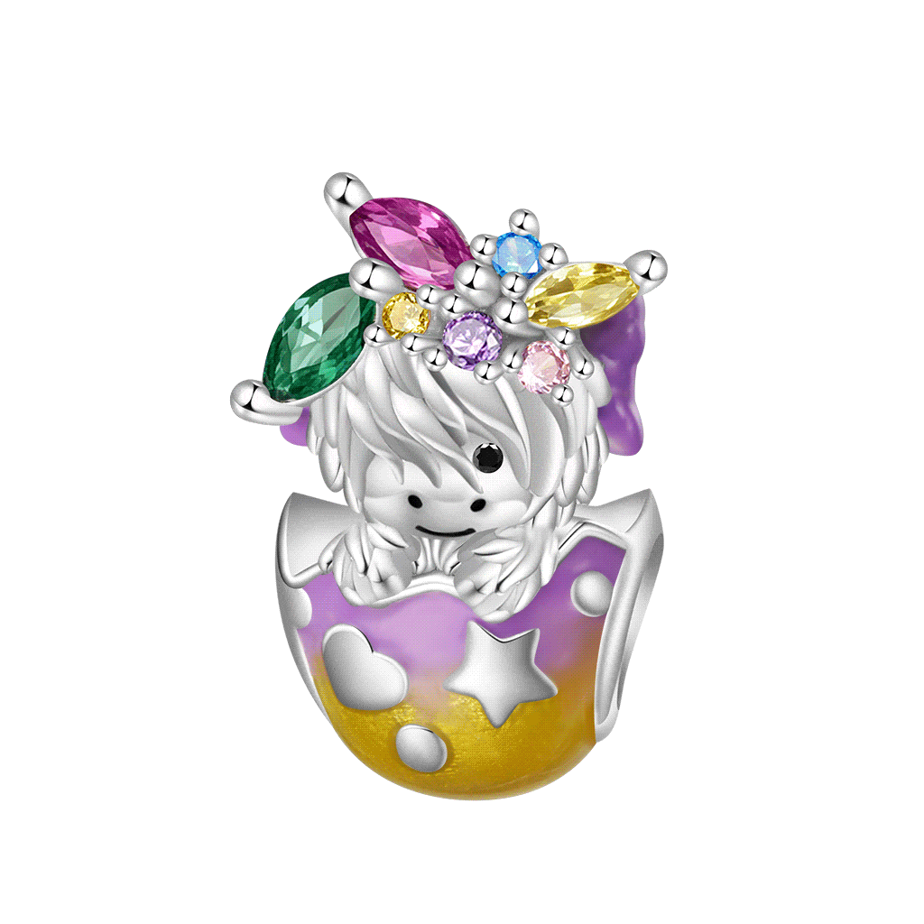 Highland Cow Easter Eggs Charm image number 0