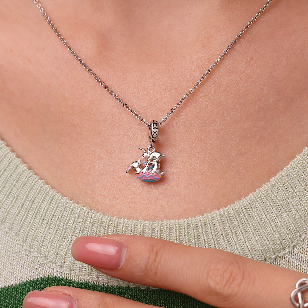 Easter Eggs Kissing Bunny Charm image number 4