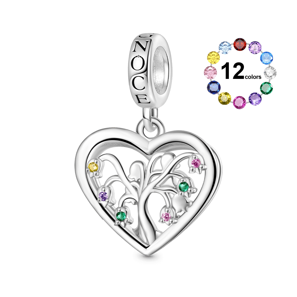 Lily Tree of Life Heart Pendant image number 0