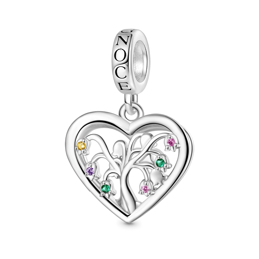 Lily Tree of Life Heart Pendant image number 2