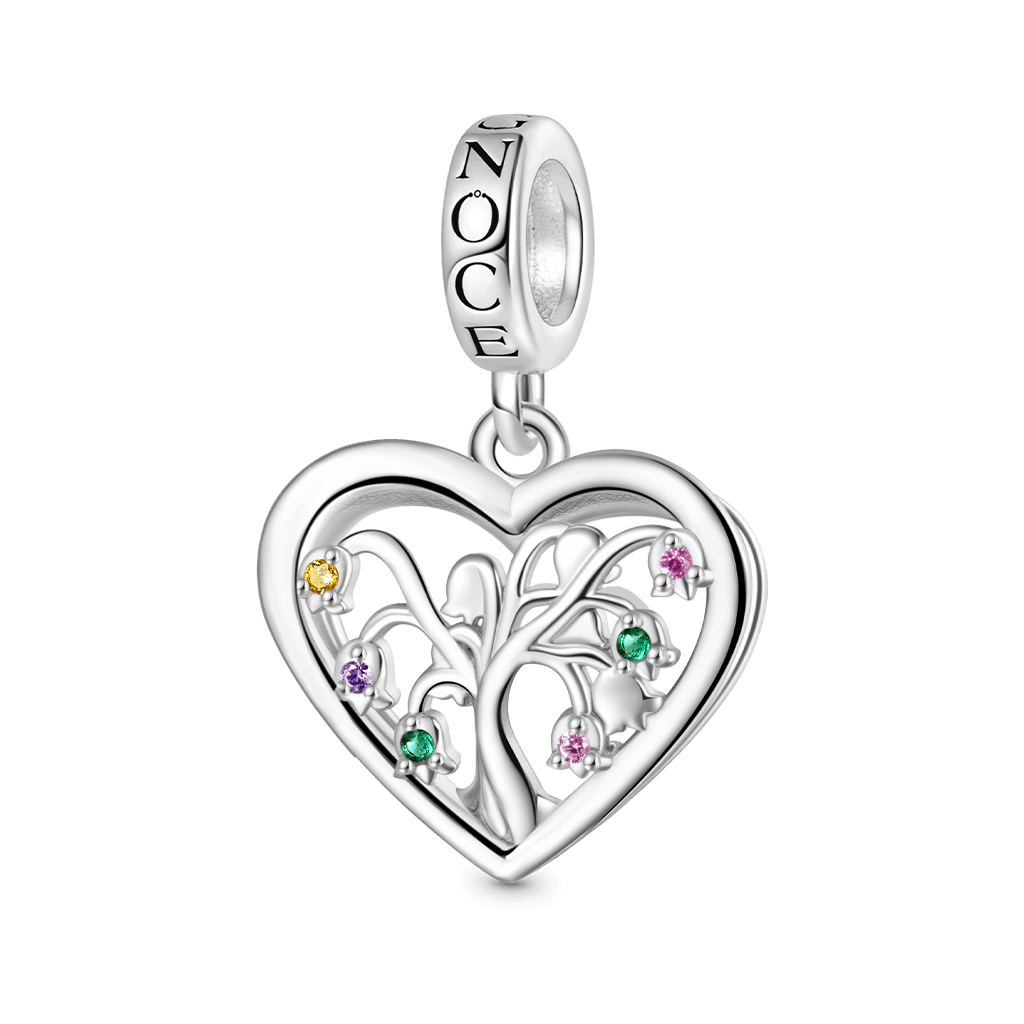 Lily Tree of Life Heart Pendant image number 2