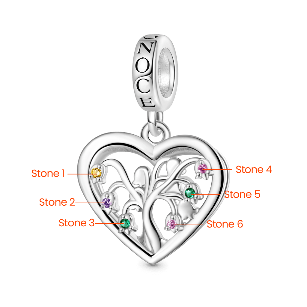 Lily Tree of Life Heart Pendant image number 1