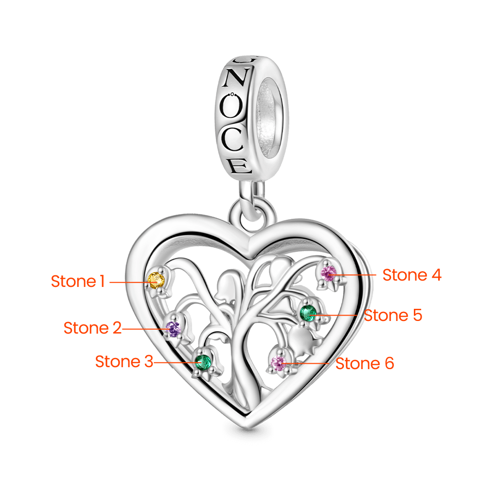 Lily Tree of Life Heart Pendant image number 1
