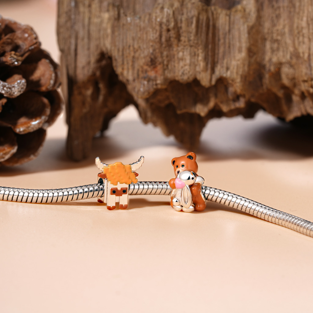 Pixel Highland Cow Charm image number 2