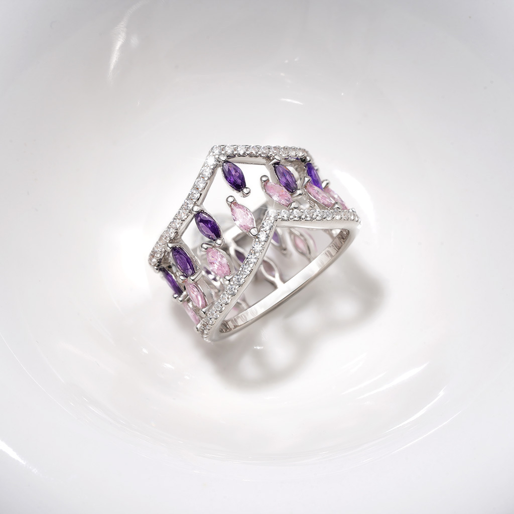 Fancy Multi-Stone Stackable Rings image number 4