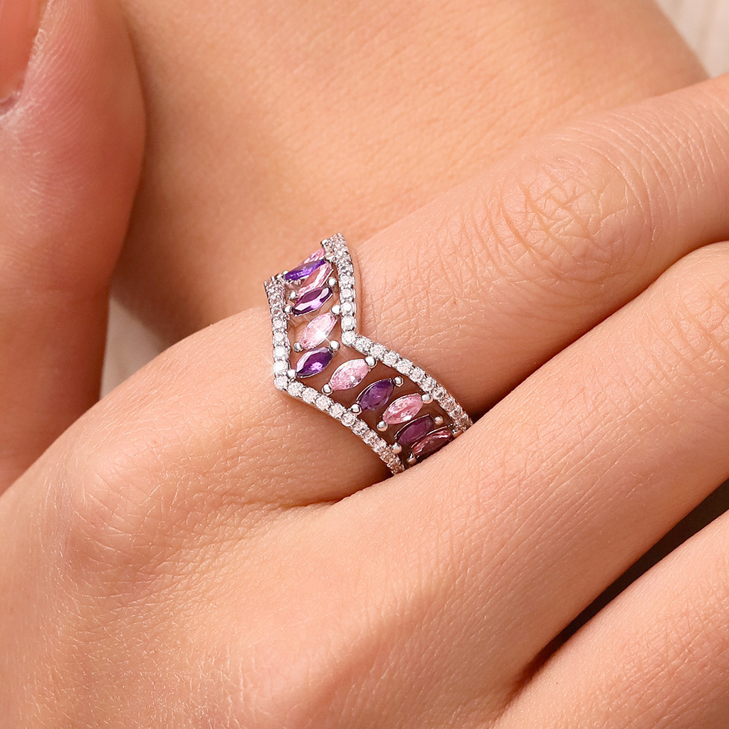 Fancy Multi-Stone Stackable Rings image number 6